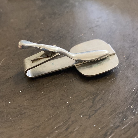 Vintage Silver Tone Tie Clasp - Picture 2 of 2